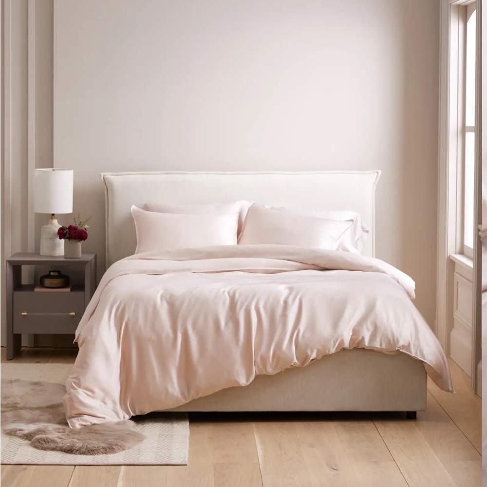 Quince 100% Organic Soft Blush Bamboo Duvet Cover Twin